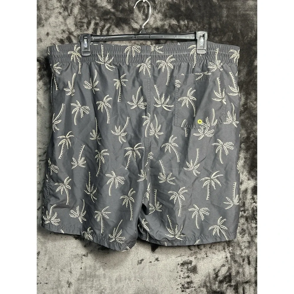 Old Navy Men's Size XL Palm Tree‎ Swim Trunks Gray Tropical Beach Board Shorts